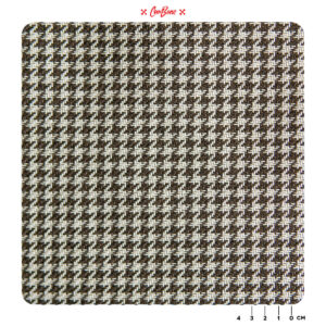 Houndstooth Fabric - BROWN/WHITE