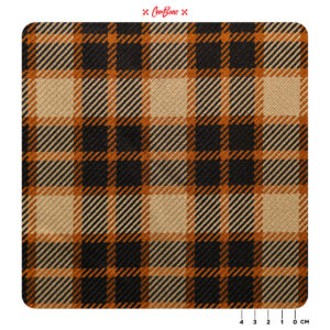 Modern style looking tartan material for your aircooled classic BEIGE ORANGE