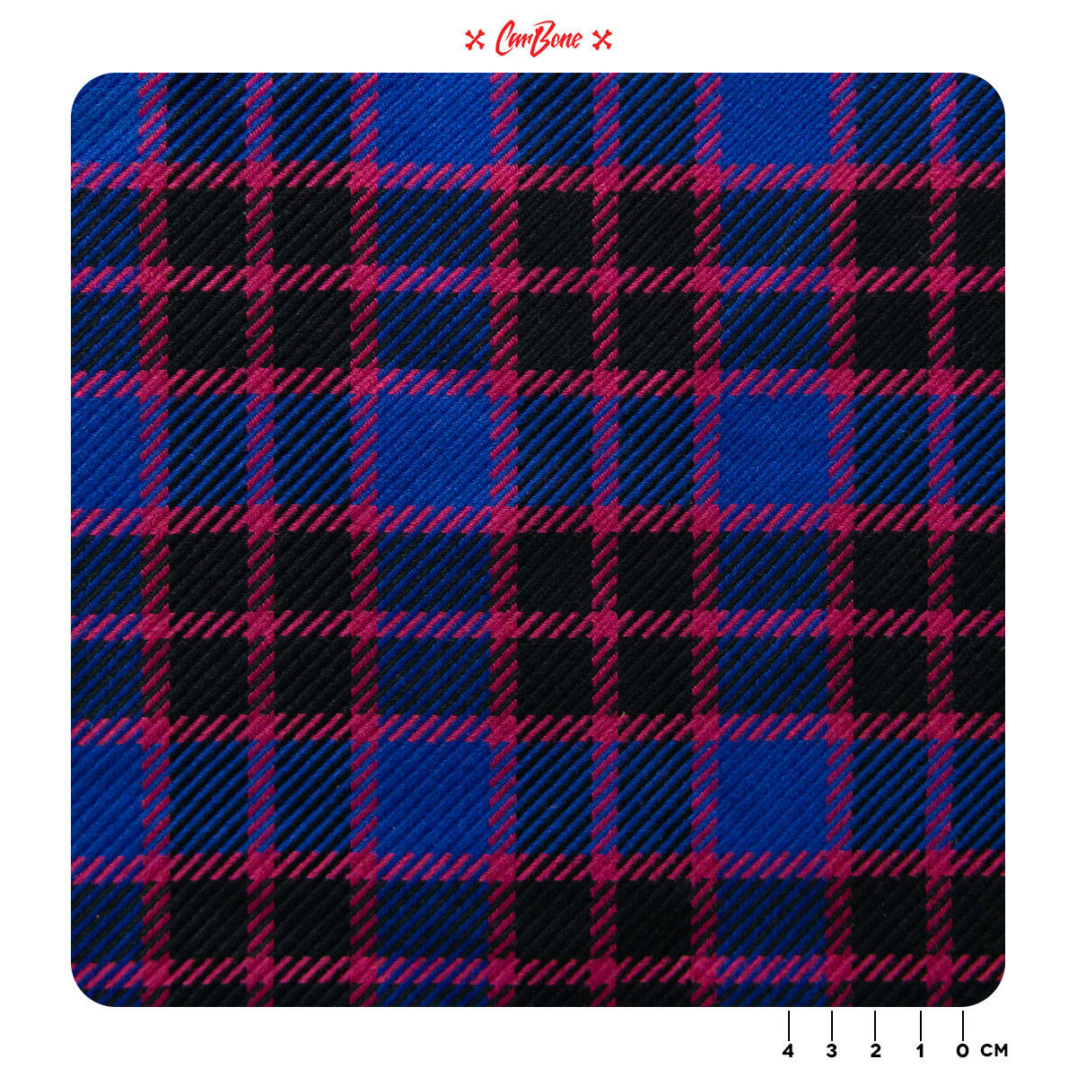 Modern style looking tartan material for your aircooled classic RED BLUE