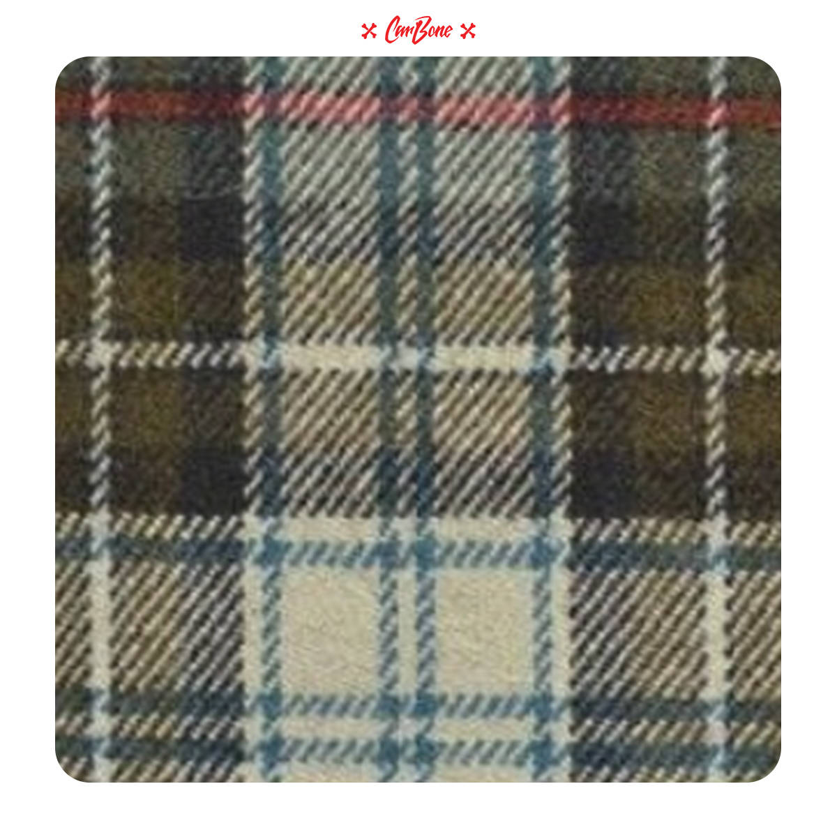 Tartan Plaid Fabric - 18271 BEIGE/CREME/GREEN